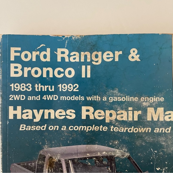 Ford Ranger Bronco II 1983 thru 1992 Haynes Automotive Repair Manual 36070 Gas - Picture 4 of 16